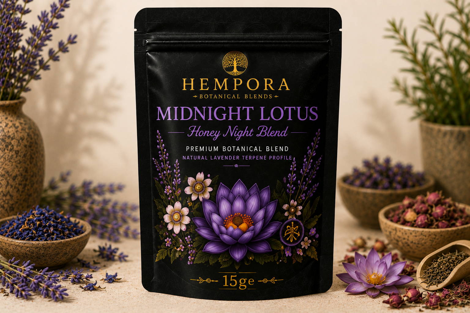 Midnight Lotus Premium Βοτανικό Μείγμα 15γρ