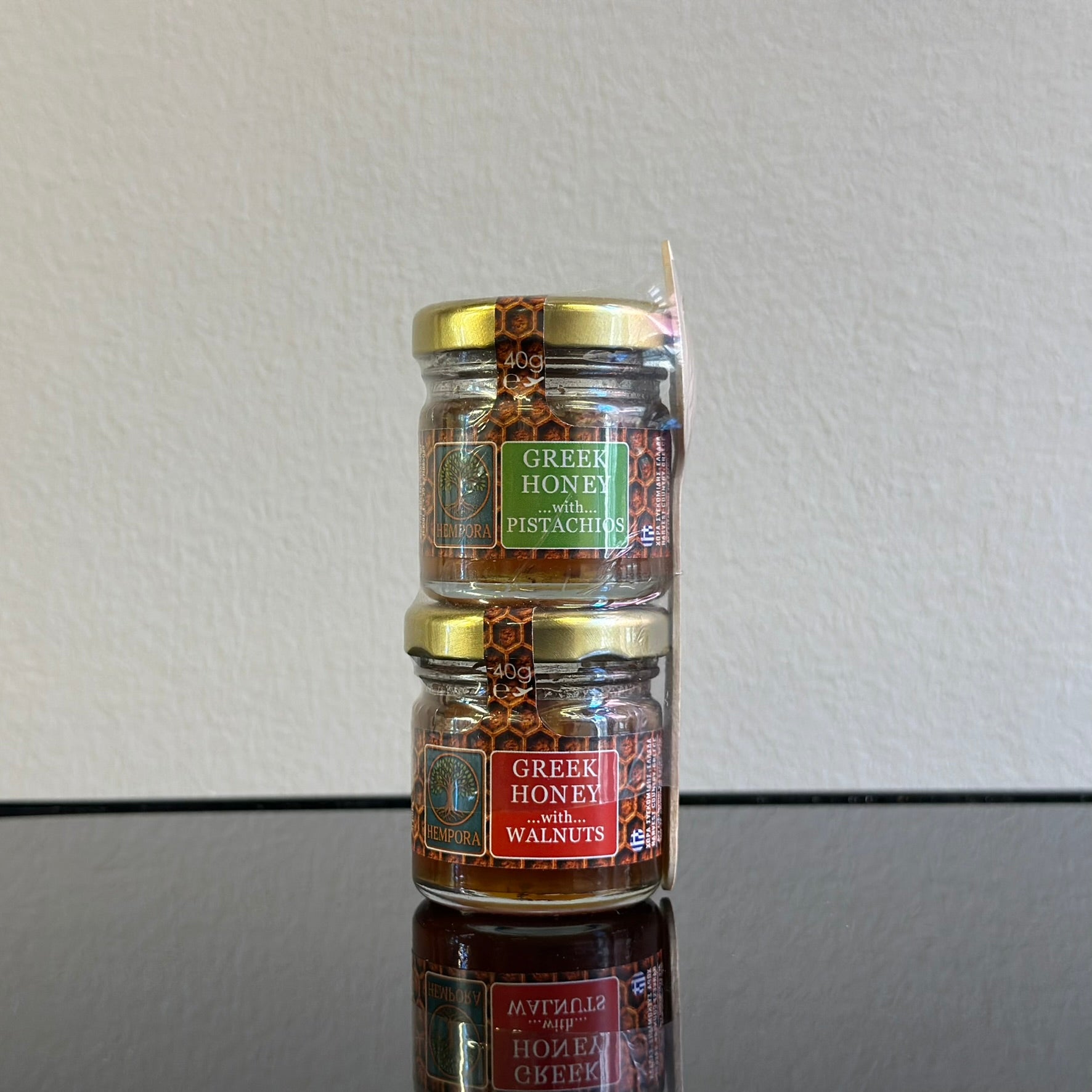 Honey with Nuts and Wooden Spoon Hempora 2x40ml