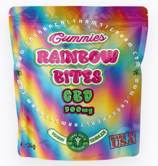 Vegan CBD Gummy Rainbow Bites 500 mg
