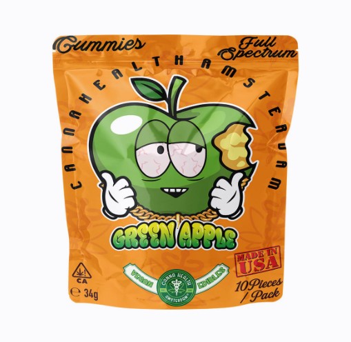 Vegan Gummy Πράσινο Μήλο Πλήρες Φάσμα 50mg 10τμχ 34γρ