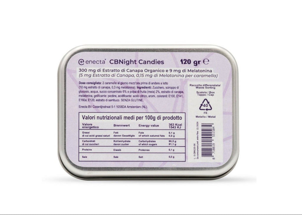 CBNight Candies with Cannabis Extract and Melatonin 120gr