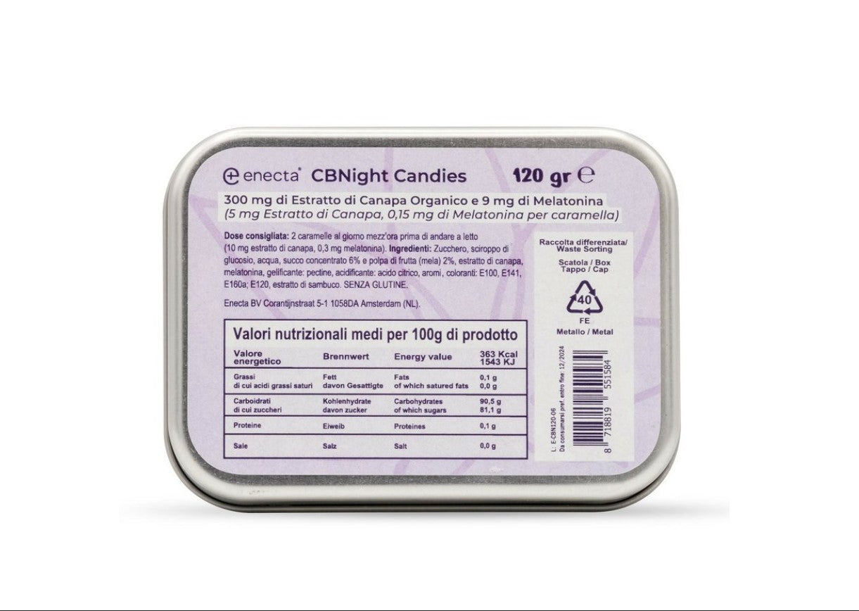 CBNight Candies with Cannabis Extract and Melatonin 120gr
