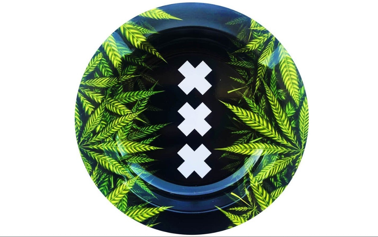 Best Buds XXX Metal Ashtray Amsterdam Leaf