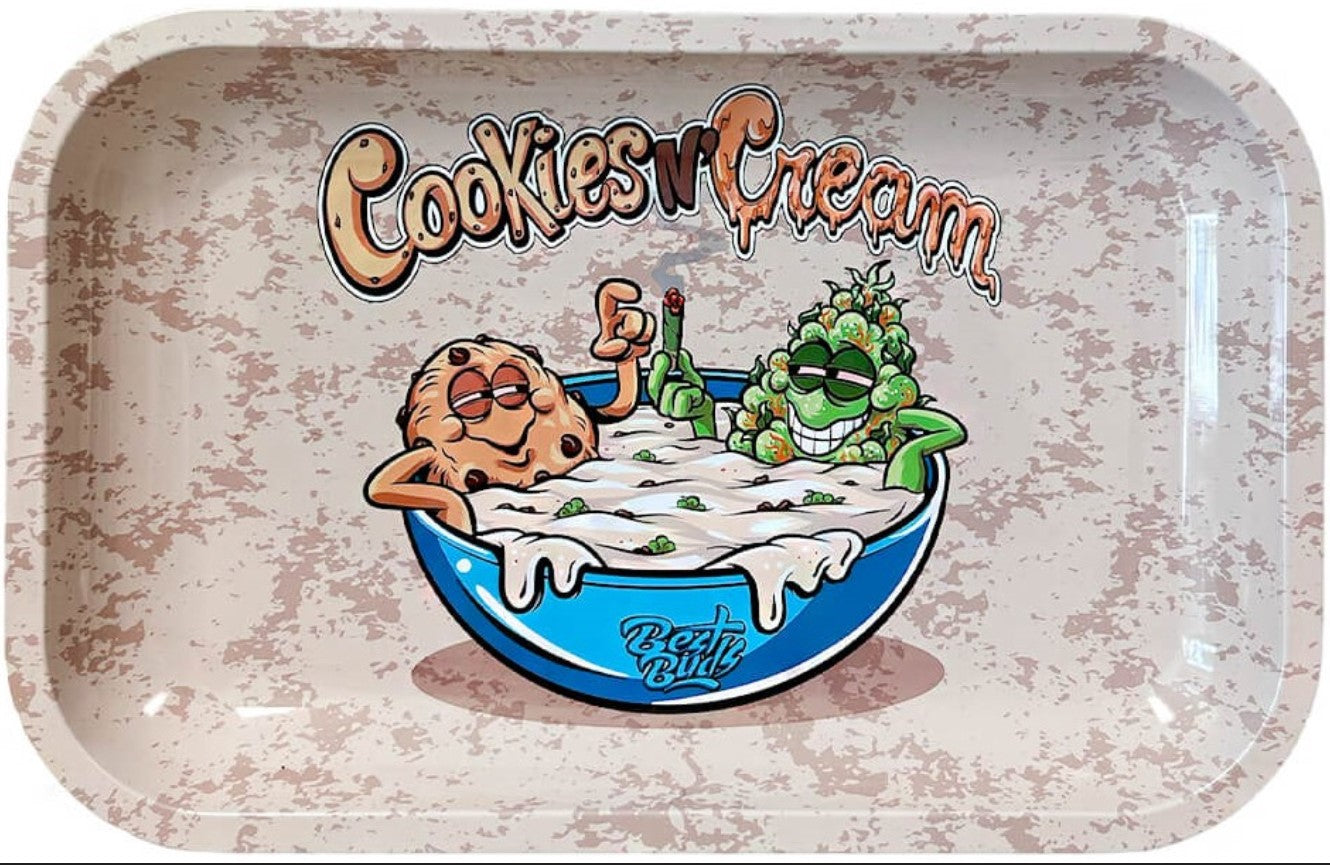 Best Buds Medium Metal Tray for Cookies and Cream 17x28 cm