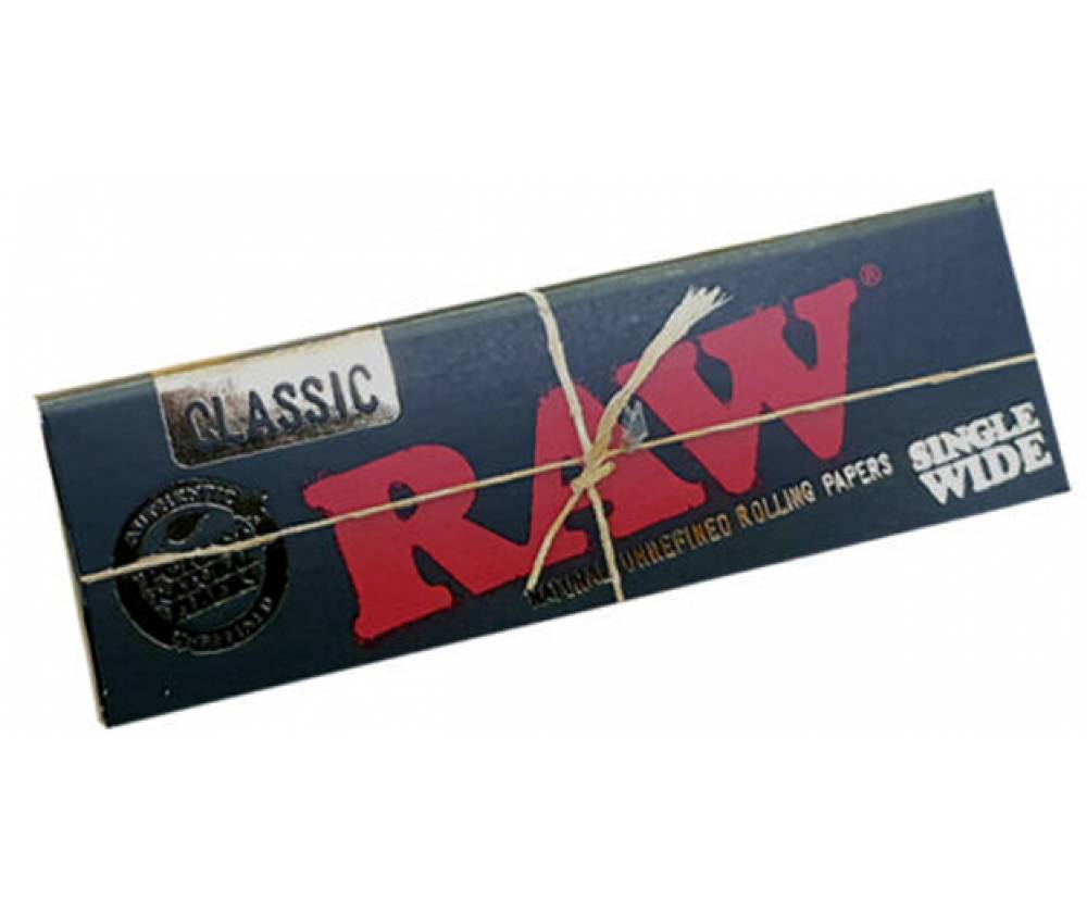RAW Rolling Papers Black Single Wide Unrefined